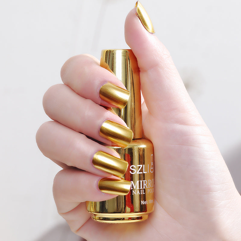 Mirror Silver Nail Polish – Stainless Steel Metallic Shine